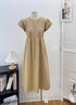 Summer Round Neckline Short Sleeves Maxi Dress